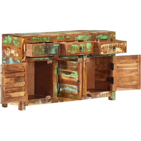 Maison Exclusive - Credenza 110x30x65 in Legno Massello di Recupero (1/5)
