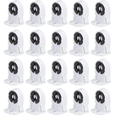 Douille pour tube LED - Support T8/G13 - Compatible avec les ampoules fluorescentes LED - Lot de 20 (1/5)