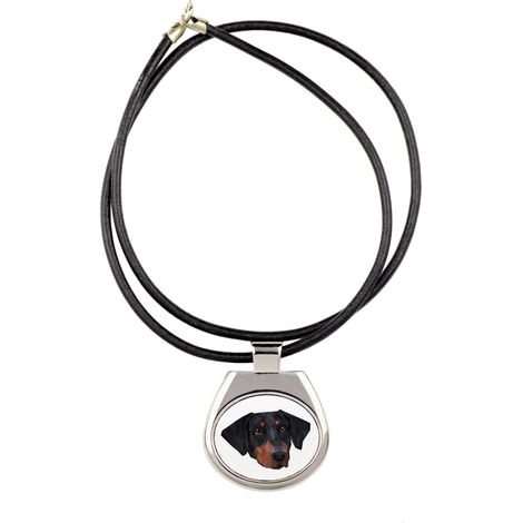 Doberman, Dobermann - collana con foto e iscrizione geometrica di Art-Dog (1/3)