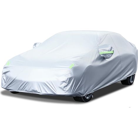 Bâche Voiture Exterieur Housse de Protection Voiture Imperméable 470 x 180 x 150 cm - Argent (1/5)