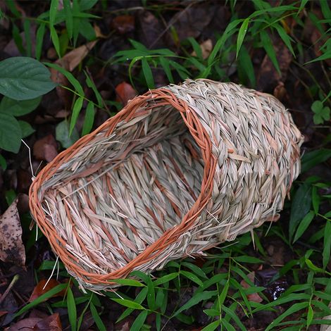 Hamster nest, reed leaf handmade straw nest, chinchilla and guinea pig nest, teething toys (1/5)