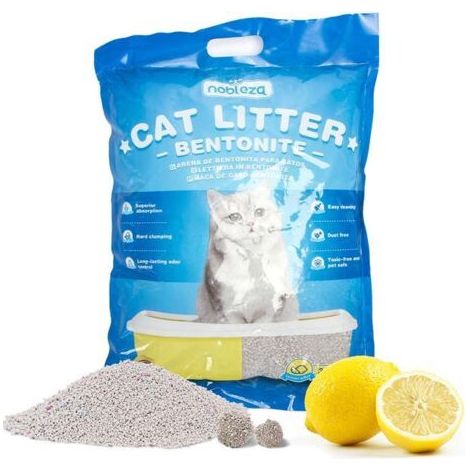 Litière pour chat à la bentonite au citron 3.2kg Litière fine pour chats  Litière pour chat