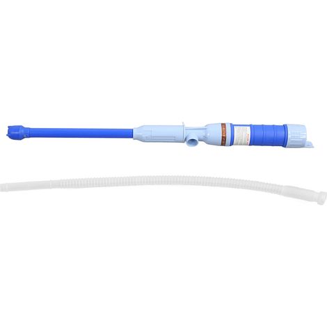 Pompe d'extraction de fluides électrique sans fil pour le transfert de liquides essence/diesel avec tuyau de 40 cm (16 pouces) bleu (1/5)