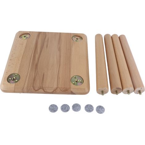 Tabouret en bois polyvalent pour maison, petit banc mignon pour enfant, tabouret de bricolage en bois carré (1/5)