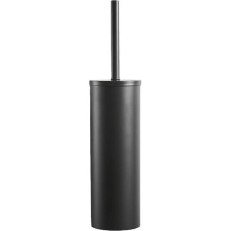 Spazzola WC appoggio acciaio nero, solida classica, 39,8 cm (1/5)