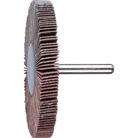 PFERD TOOLS Korund Fächerschleifer F Ø 80x10mm Schaft-Ø 6 mm A80 für Feinschliff und Finish 10 Stk (1/4)