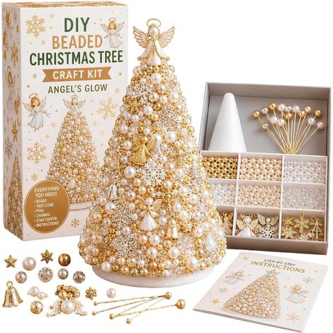 3D-Weihnachtsbaum-Set mit Perlen – DIY-Tischdekoration aus Kristall.
Ein bezaubernder Mini-Weihnachtsbaumschmuck mit bunten Kristallperlen und einem Engel als Baumspitze verschönert Ihr Zuhause in der (1/5)