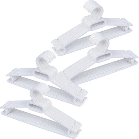 Percha multiusos extra de plastico blanca pack 48 uds 37x0,50x18h cm (1/5)