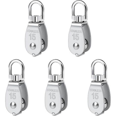 Poulie simple en acier inoxydable 304 M15, lot de 5 (1/5)