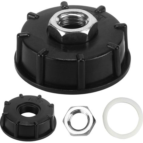 Adattatore IBC S60X6, filettatura grossa, raccordi per beccucci per valvole in acciaio inossidabile, filettatura interna da 3/4", per serbatoio dell'acqua e irrigazione del giardino (1/5)