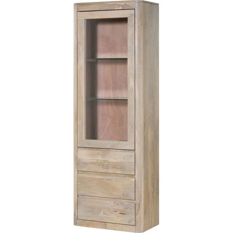 Vitrine Mango 70x40x202 weiß lackiert TORONTO 310 (1/3)