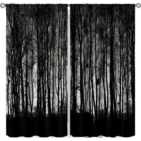 Blackout Gardiner 2-pack, gotiska fönstergardiner avec UV-skydd pour le jardin et le jardin