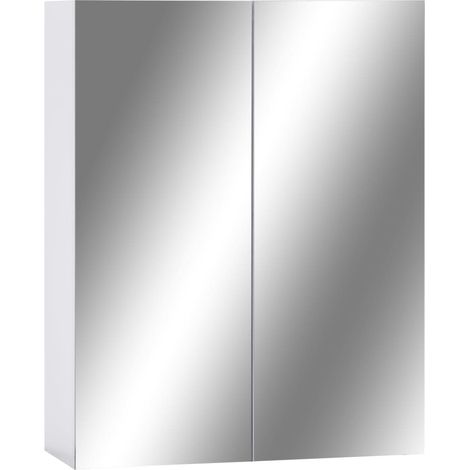 Maison Exclusive - Bad-Spiegelschrank Weiß 60x15x75 cm MDF