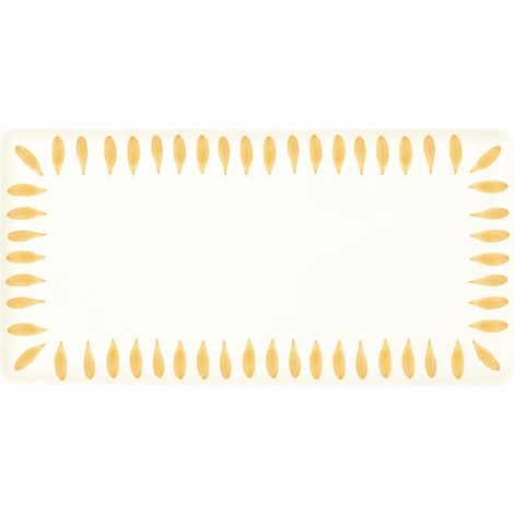 Piatto 39,5x20 cm in ceramica dipinta a mano Color Mix Giallo - Pozzi Milano Spa