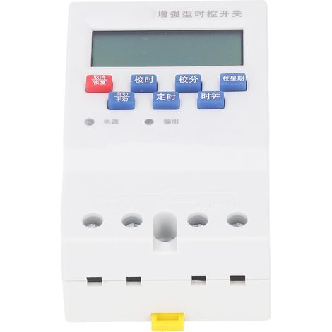 Interrupteur temporisé KG316T-220V 25A pour éclairage public commandé par micro-ordinateur - Marche/arrêt automatique temporisé, montage sur rail, blanc avec condensateur (1/5)