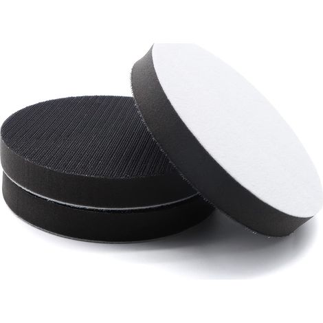 Tampons de polissage en mousse – adaptés au polissage du bois, des surfaces automobiles, etc. – Lot de 3, non poreux, 75 mm
