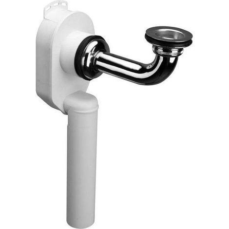 Mcalpine Sifone da lavabo incassato in metallo cromato