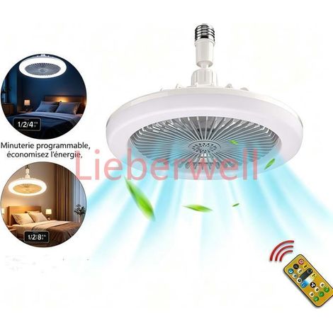Ventilateur de plafond LED 30W – 25cm, ultra,silencieux, 3 vitesses, 3 couleurs – Pour chambre, bureau, petit salon (1/5)