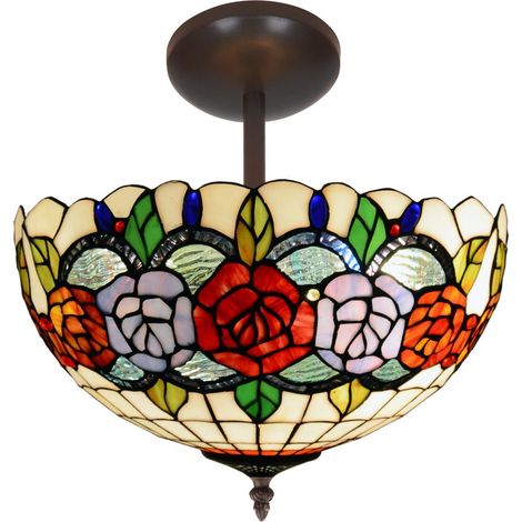 Niedrige Deckenleuchte mit Schirm, indirektes Licht, Durchmesser 30 cm, Rosy-Serie