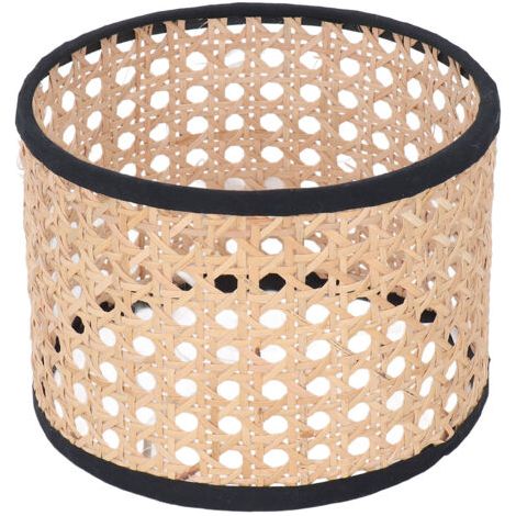 QORVA- Abat-jour universel en rotin tissé, couvercle de lampe pour lustre E27 E14, lampe suspendue (1/5)