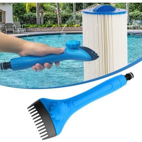 Brosse de nettoyage pour filtres de piscine, filtres à impuretés et à dépôts pour le nettoyage des spas, avec molette de réglage pour le nettoyage des filtres de jacuzzi, de piscine et de spa.