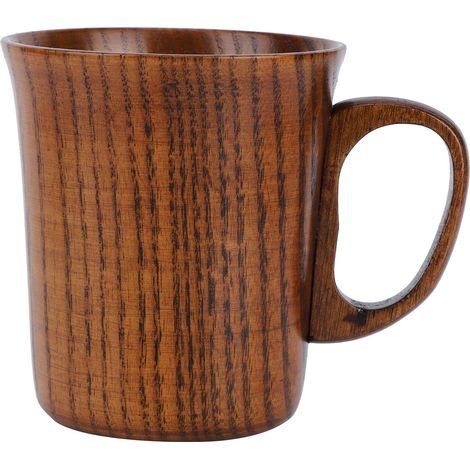 Fdit Wasserbecher aus Holz, liegt gut in der Hand, ist leicht zu reinigen, für Cafés