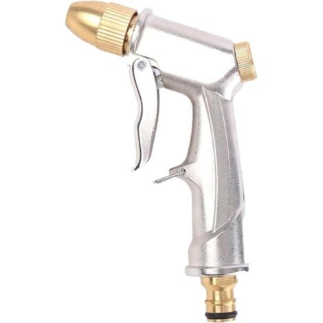 Buse de pulvérisation pour tuyau d'arrosage robuste – Tête de fixation à jet d'eau haute pression en laiton, pistolet de nettoyage pour l'extérieur, la pelouse, l'automobile, le nettoyage commercial c