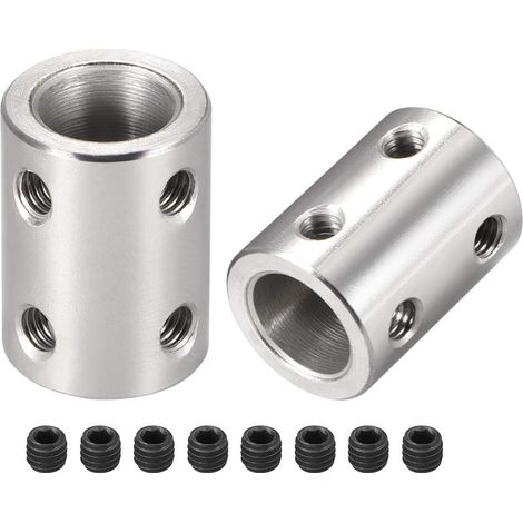 10mm à 10mm Alésage Coupleur Arbre Moteur Rigide Couplage Ensemble Vis L22XD16 Inox Acier Connecteur Accessoire 2pcs (1/3)