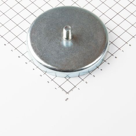 Magna-C Ferrit-Flachgreifer Ø80x10mm mit Gewindezapfen
