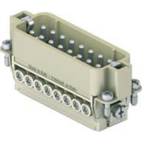 insert mâle - a visser - 16p+t - 16a - 250v - gabarit 66.16 - ilme cdam16