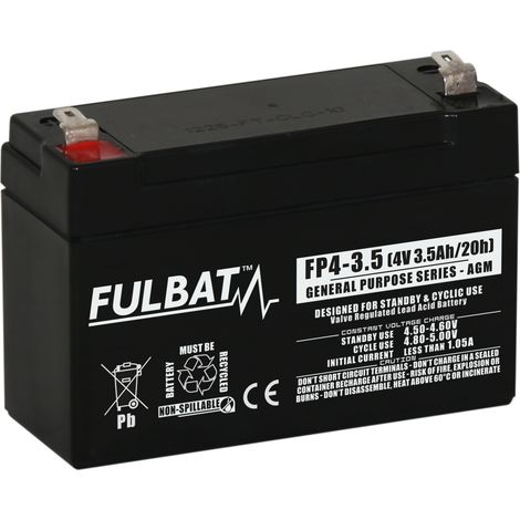 Batterie FP4-3.5 FULBAT - Plomb - 4V - 3.5Ah