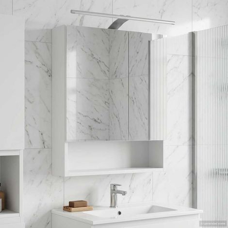 vidaXL Mobiletto per specchio da bagno Bianco 50 x 14,5 x 70 cm