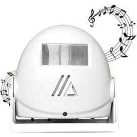 Sonnette sans Fil, Détecteur de Mouvement avec Alarme Sonore pour Porte/Entrée de Porte/Maison et Magasin/Bureau, Alarme de Sécurité (1/4)
