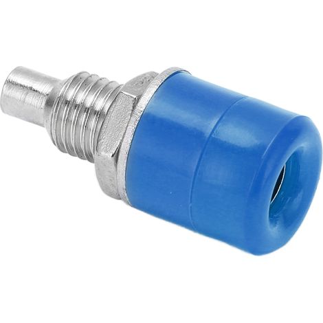 Lot de 20 prises bananes femelles 4 mm (24,070 mm) en cuivre nickelé, pour appareils électroniques (bleu).