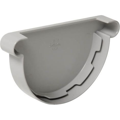 Nicoll – Fond symétrique gouttière à coller 25 en PVC gris – Raccord pour profilé 1/2 ronde LG25 – Pour chantiers humides