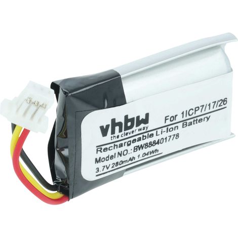vhbw Batería reemplaza Nest 1ICP7/17/26 para telefonillo, video-telefonillo (280 mAh, 3,7 V, polímero de litio)