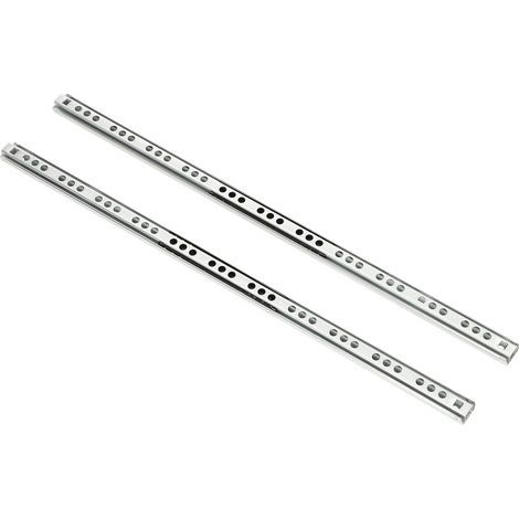 2 Stück, geräuscharme Schubladenschienen, teleskopierbare Kugellagerschienen mit Dämpfung (374 mm) (1/5)
