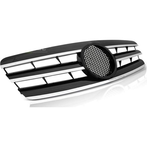 Grille calandre Mercedes classe C W203 00-07 noir chrome-27318148