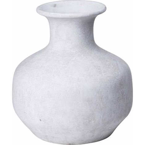 Darcy Squat Vase - Ceramic - L24 x W24 x H26 cm - Stone