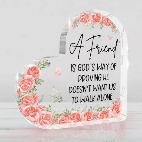 Plaque cœur acrylique, objet souvenir pour papa maman sœur ou proches(15 cm) (1/4)
