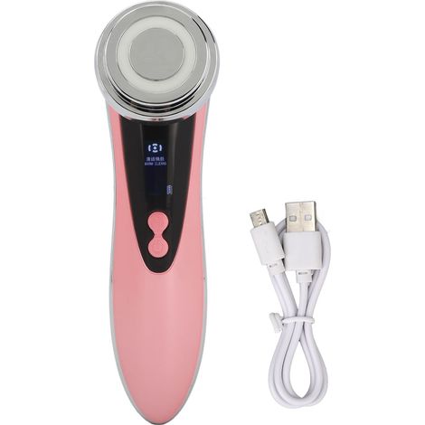 Appareil de Beauté Visage Lumière Rouge Stimulation Collagène Nettoyage Pores Régénération Peau Rose (1/5)