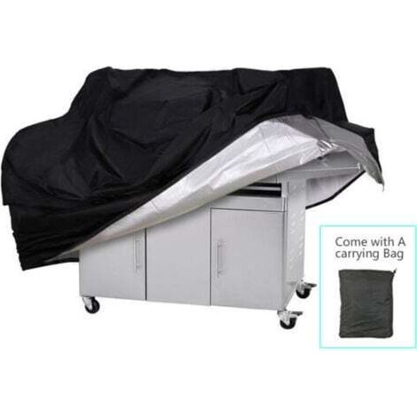 Housse pour Barbecue,Housse résistante pour Barbecue gaz en 210D Tissu Oxford résistant aux poussières et imperméable,Couverture de Barbecue avec Sangles Autocollantes (100X60X150 cm) (1/4)