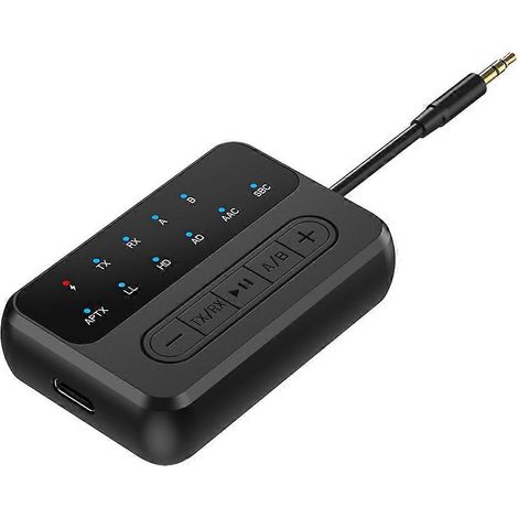 Adaptateur Bluetooth Qualcomm QCC5.4, récepteur Bluetooth, émetteur, 2 en 1 (TV/ordinateur/un vers deux) aptX Avion (1/5)