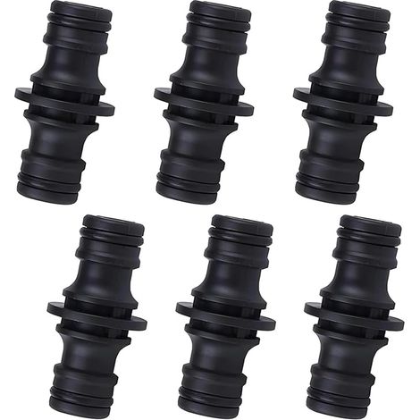 6 pièces raccords de Tuyau d'arrosage, Raccordement de Tuyaux Mâles, Double Connecteur, raccord tuyau d'arrosage 1/2 pouce, pour rallonger un tuyau (1/5)