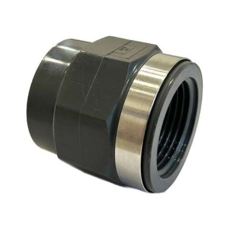 Georg Fischer PVC U Kunststoff Übergangsmuffe grau 25 x 3/4" IG 721910207