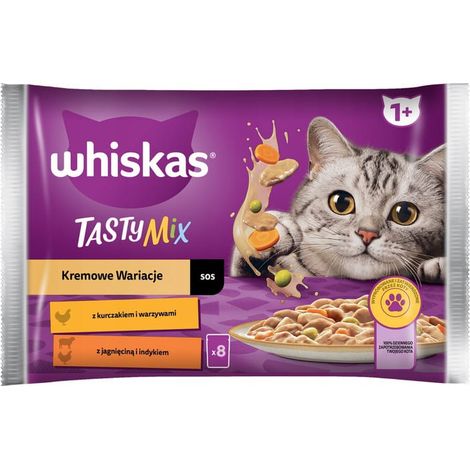 WHISKAS TASTY MIX Katzennassfutter Cremige Variationen 8 Stk.