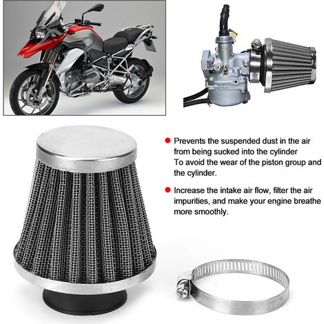 Motorrad-Motorluftfilter mit Pilzkopf, Modifikationszubehör 54 mm / 2,13 Zoll (1/5)