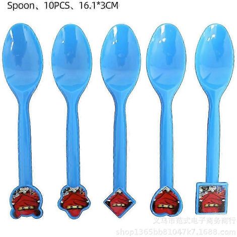 Assiettes en carton Ninjago, gobelets en carton, essuie-tout, boîtes de Rice Krispies, nappe de fond, nappe de fond avec fanions, anniversaire Ninjago (1/5)