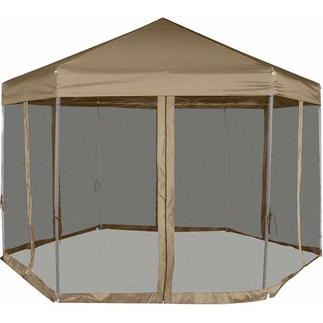Maison Exclusive - Faltpavillon mit Seitenwänden Sechseckig 3,6x3 (1/5)