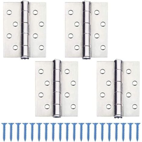 4pcs Charnières en Acier Inoxydable. Charnières Pliantes pour Réparation de Meubles. 55x88mm